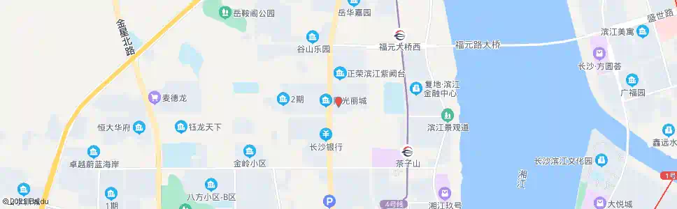 长沙金麓小区_公交站地图_长沙公交_妙搜公交查询2025
