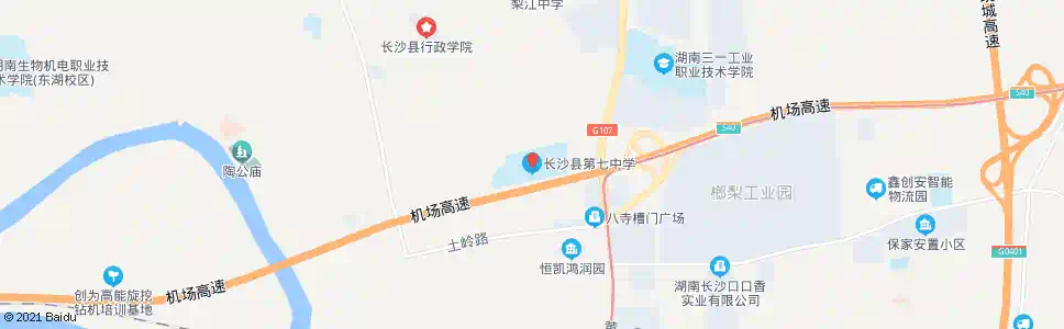 长沙县七中_公交站地图_长沙公交_妙搜公交查询2025
