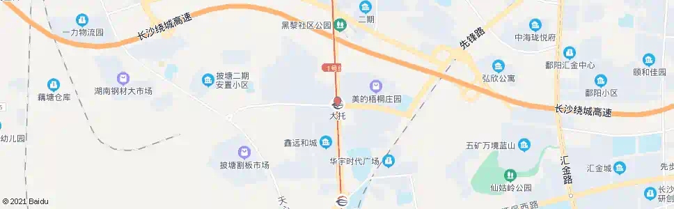 长沙大托站_公交站地图_长沙公交_妙搜公交查询2025