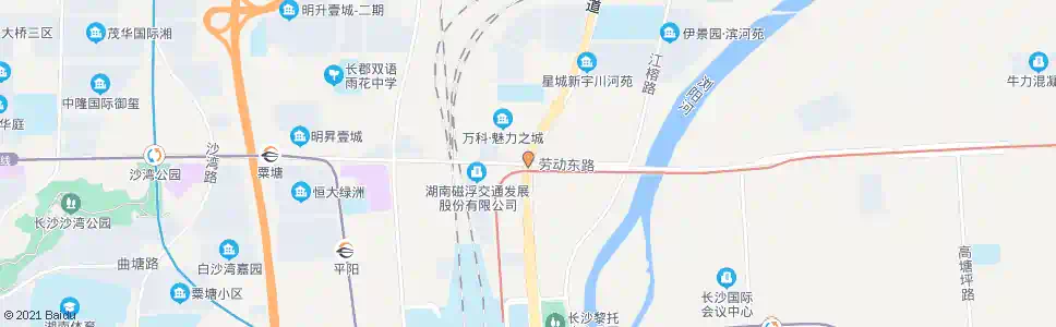 长沙红旗路劳动路口_公交站地图_长沙公交_妙搜公交查询2025