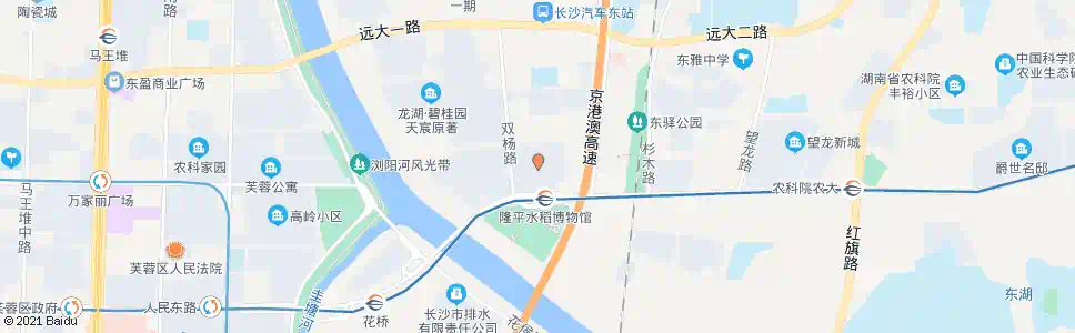 长沙东岸建材市场_公交站地图_长沙公交_妙搜公交查询2025