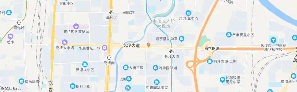 长沙大桥东_公交站地图_长沙公交_妙搜公交查询2025