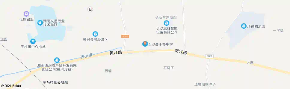 长沙干杉中学_公交站地图_长沙公交_妙搜公交查询2025