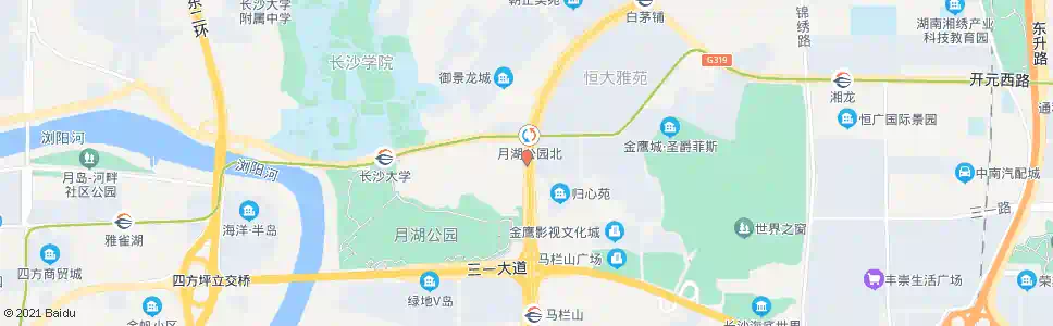 长沙万家丽路洪山路口_公交站地图_长沙公交_妙搜公交查询2025