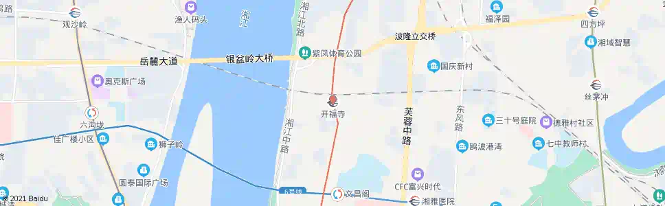 长沙开福寺西口_公交站地图_长沙公交_妙搜公交查询2025