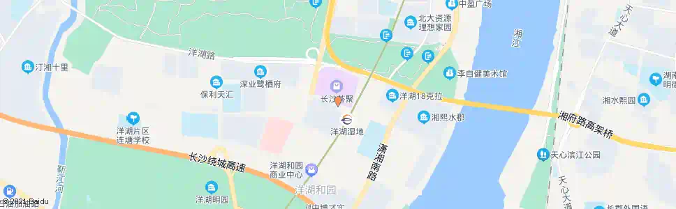 长沙景园路西_公交站地图_长沙公交_妙搜公交查询2025