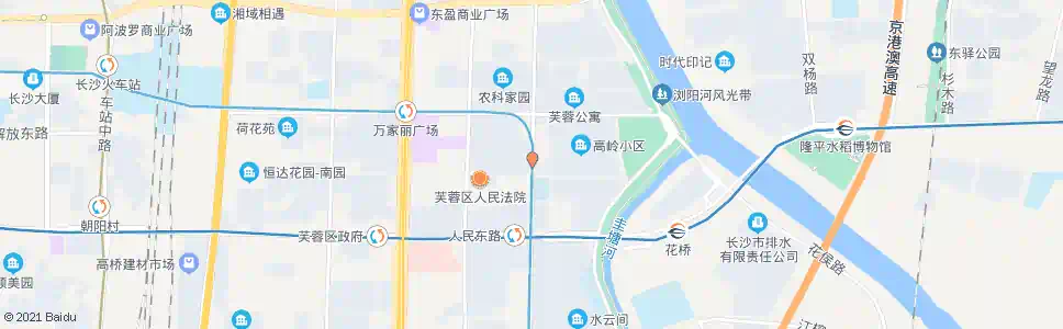长沙古曲路法院路口_公交站地图_长沙公交_妙搜公交查询2025