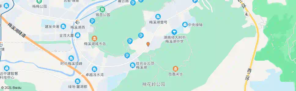 长沙梅溪湖近湖四路口_公交站地图_长沙公交_妙搜公交查询2025