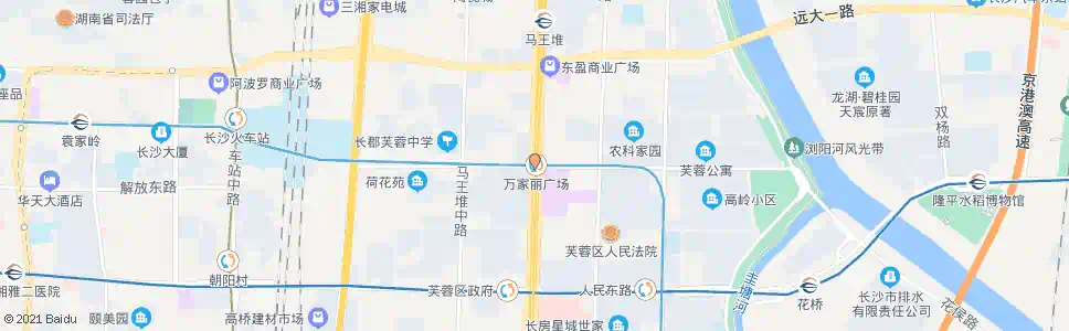 长沙万家丽广场_公交站地图_长沙公交_妙搜公交查询2025