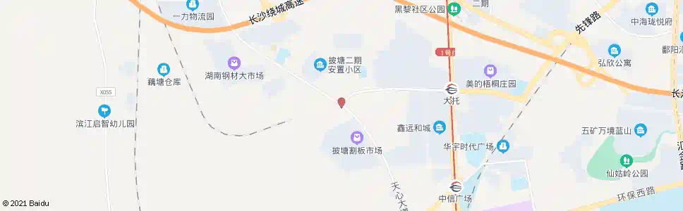 长沙马家冲_公交站地图_长沙公交_妙搜公交查询2025