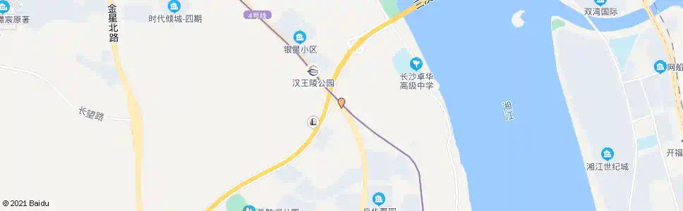 长沙三汊矶大桥西_公交站地图_长沙公交_妙搜公交查询2025