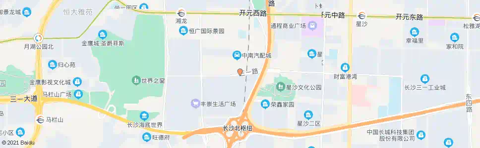 长沙三一桥西_公交站地图_长沙公交_妙搜公交查询2025