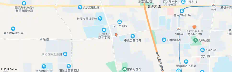 长沙谷苑路雷高路口_公交站地图_长沙公交_妙搜公交查询2025