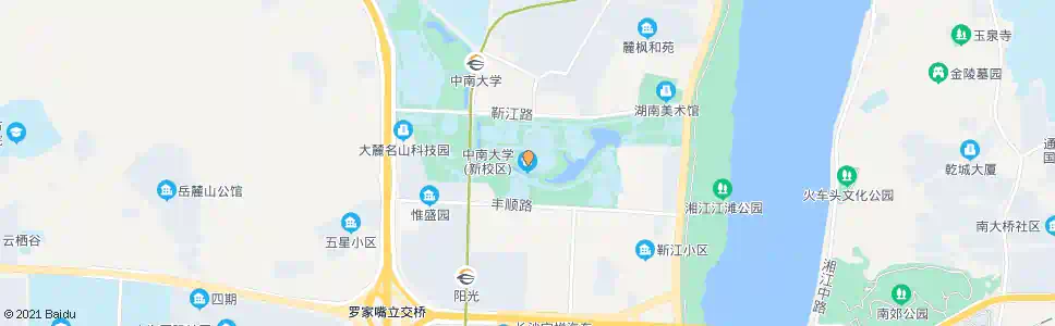 长沙中南大学新校区_公交站地图_长沙公交_妙搜公交查询2025