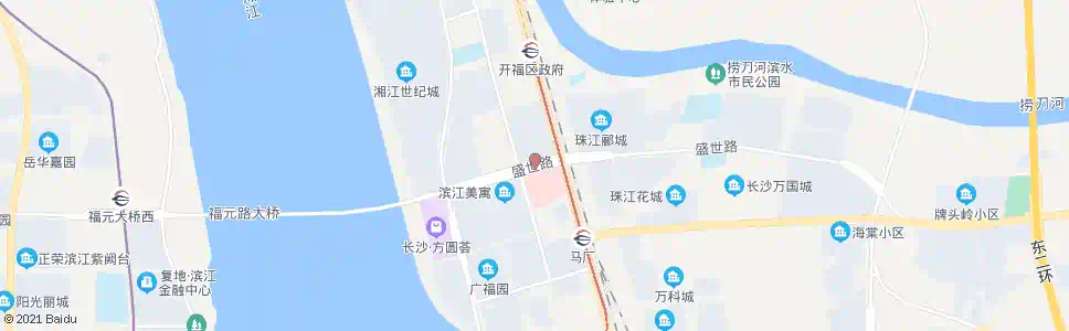 长沙开福区政府(南)_公交站地图_长沙公交_妙搜公交查询2025