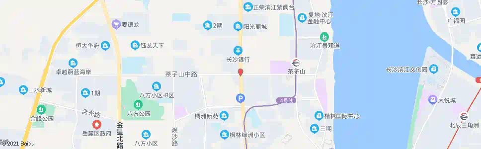 长沙银杉路茶子山路口_公交站地图_长沙公交_妙搜公交查询2025