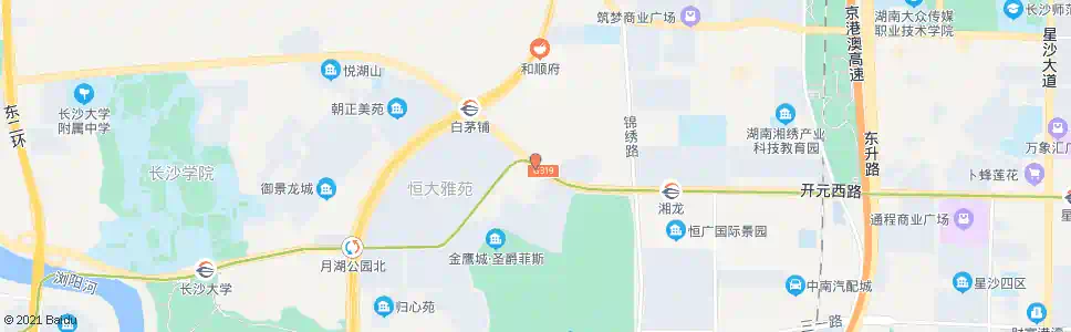 长沙福元东路_公交站地图_长沙公交_妙搜公交查询2025