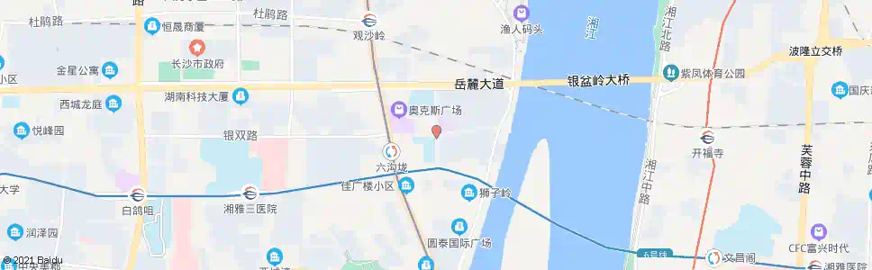 长沙银双路湘岳路口_公交站地图_长沙公交_妙搜公交查询2025