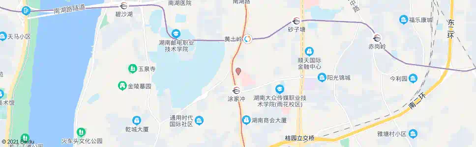 长沙省第二人民医院北(涂家冲)_公交站地图_长沙公交_妙搜公交查询2025