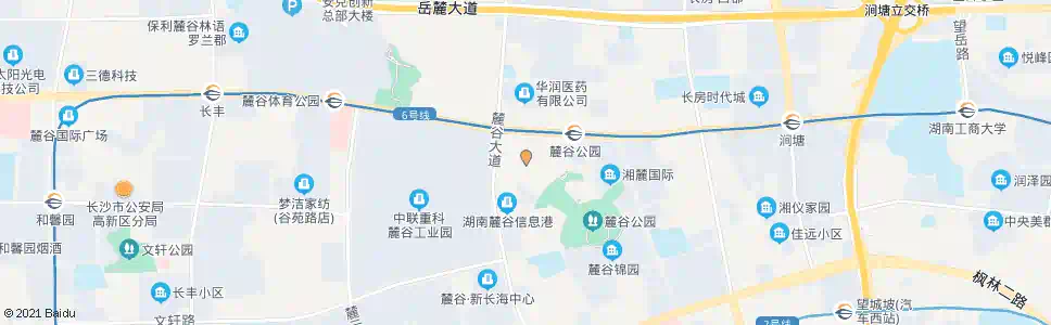 长沙高新区管委会(谷园路)_公交站地图_长沙公交_妙搜公交查询2025