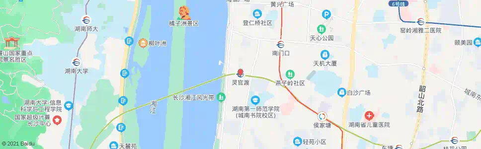 长沙灵官渡_公交站地图_长沙公交_妙搜公交查询2025