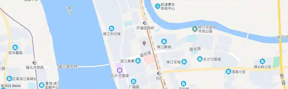 长沙开福区政府(临时站)_公交站地图_长沙公交_妙搜公交查询2025