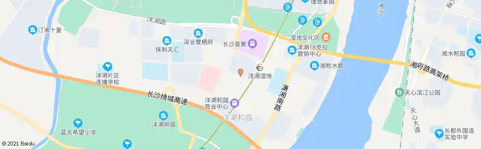 长沙洋湖景园南门_公交站地图_长沙公交_妙搜公交查询2025