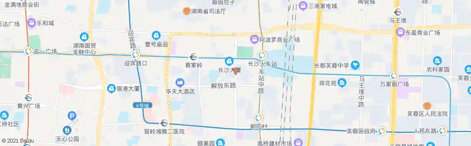 长沙五一东村_公交站地图_长沙公交_妙搜公交查询2025