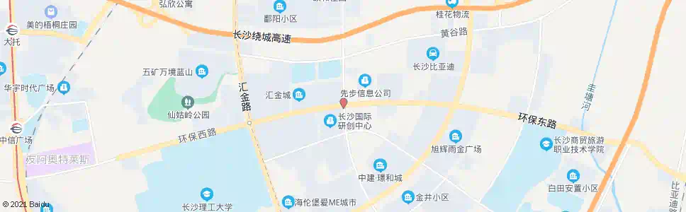 长沙金海路环保路口_公交站地图_长沙公交_妙搜公交查询2025