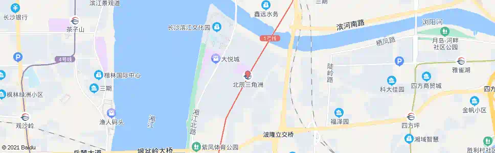 长沙北辰三角洲站_公交站地图_长沙公交_妙搜公交查询2025