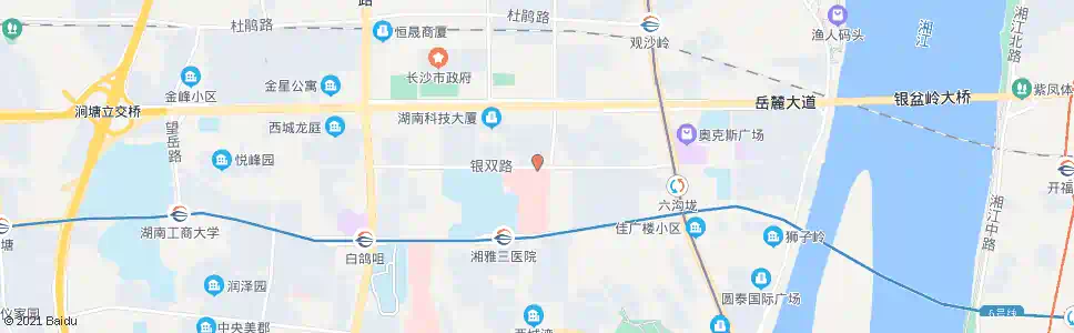 长沙湘雅三医院北_公交站地图_长沙公交_妙搜公交查询2025