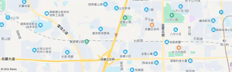 长沙西二环杜鹃路口_公交站地图_长沙公交_妙搜公交查询2025
