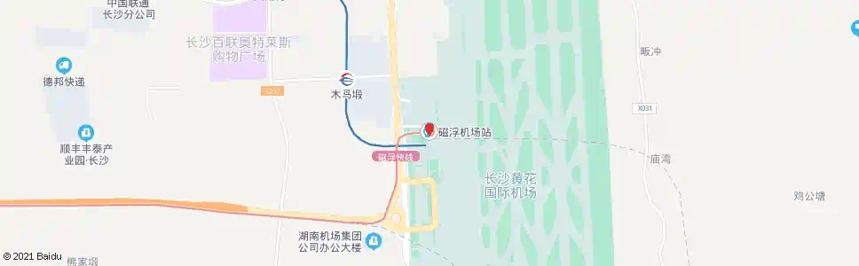 长沙磁浮机场站_公交站地图_长沙公交_妙搜公交查询2025