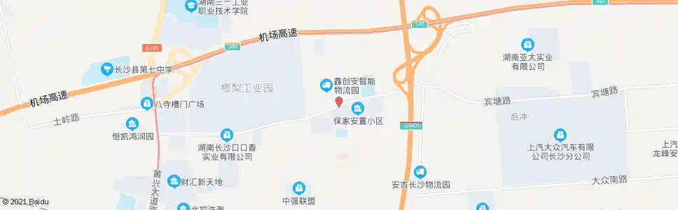 长沙保家安置区(榔梨工业园)_公交站地图_长沙公交_妙搜公交查询2025