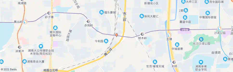 长沙树木岭立交桥西_公交站地图_长沙公交_妙搜公交查询2025