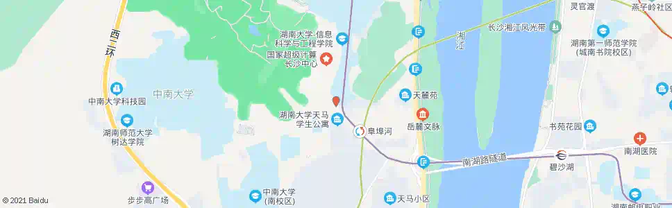 长沙麓山南路口_公交站地图_长沙公交_妙搜公交查询2025