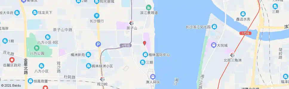长沙滨江景观道含光路口_公交站地图_长沙公交_妙搜公交查询2025