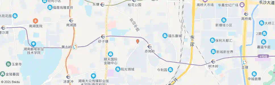 长沙赤黄路口_公交站地图_长沙公交_妙搜公交查询2025