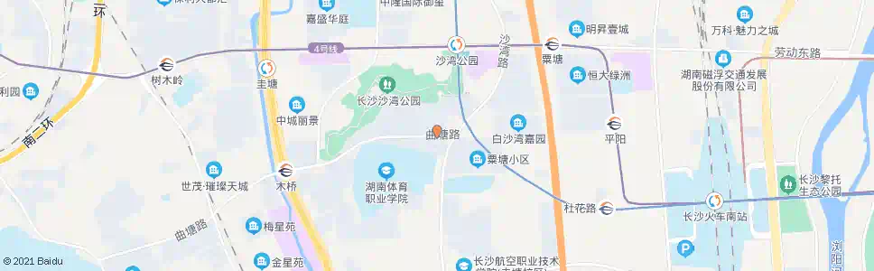 长沙曲塘路沙湾路口_公交站地图_长沙公交_妙搜公交查询2025