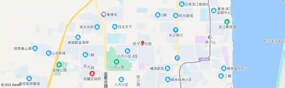 长沙金岭小区_公交站地图_长沙公交_妙搜公交查询2025