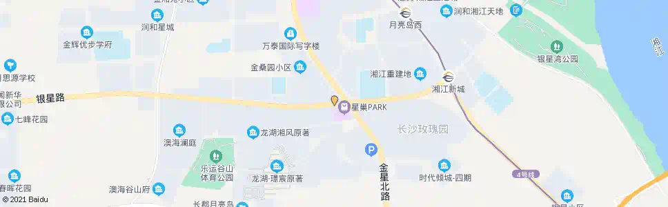 长沙银星路金星路口_公交站地图_长沙公交_妙搜公交查询2025