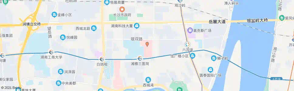 长沙湘雅三医院(岳华路)_公交站地图_长沙公交_妙搜公交查询2025