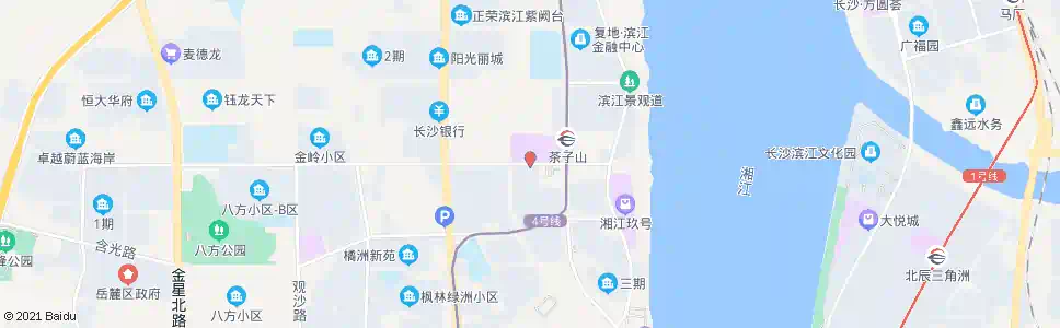 长沙茶子山路观沙岭路口_公交站地图_长沙公交_妙搜公交查询2025