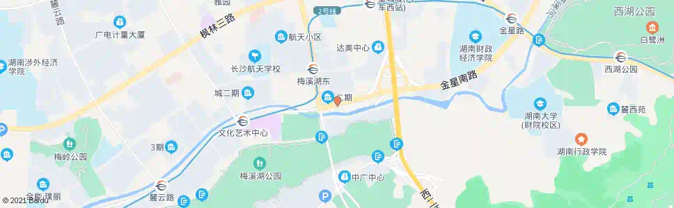 长沙梅溪湖桥北_公交站地图_长沙公交_妙搜公交查询2025
