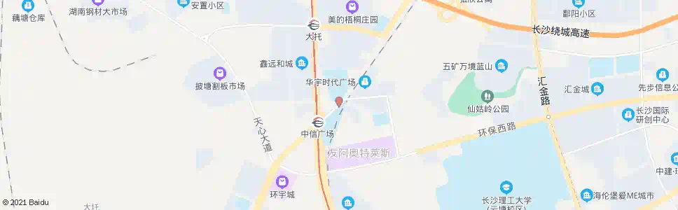 长沙湘府中学_公交站地图_长沙公交_妙搜公交查询2025