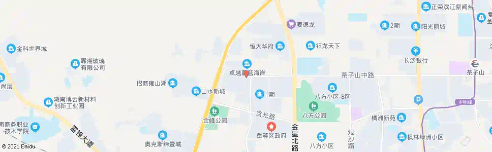 长沙茶子山路谷丰路口_公交站地图_长沙公交_妙搜公交查询2025