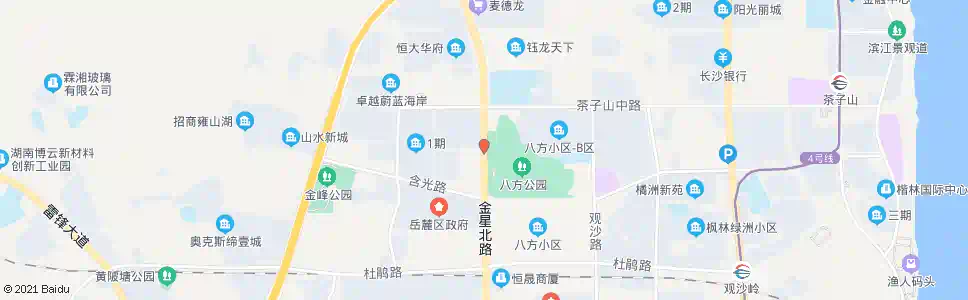 长沙茶子山路金星路口_公交站地图_长沙公交_妙搜公交查询2025
