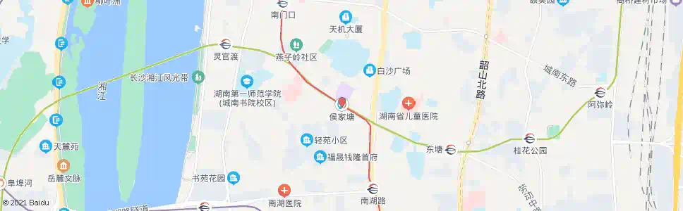 长沙侯家塘_公交站地图_长沙公交_妙搜公交查询2025