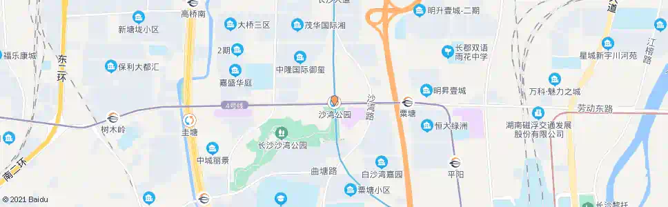 长沙沙湾公园站_公交站地图_长沙公交_妙搜公交查询2025