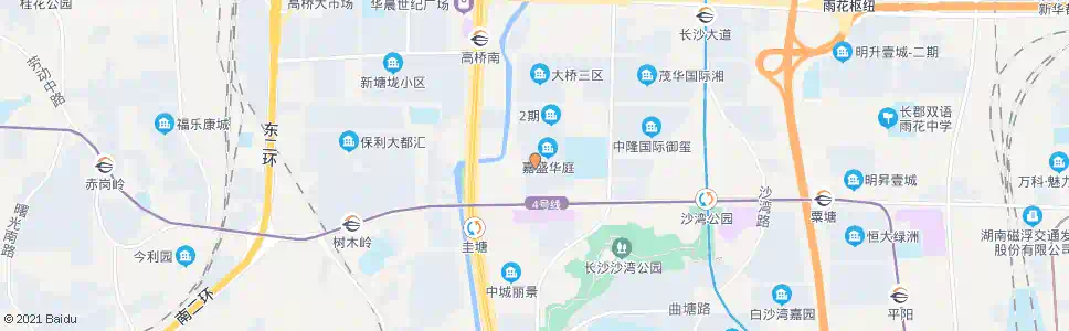 长沙美林景园_公交站地图_长沙公交_妙搜公交查询2025